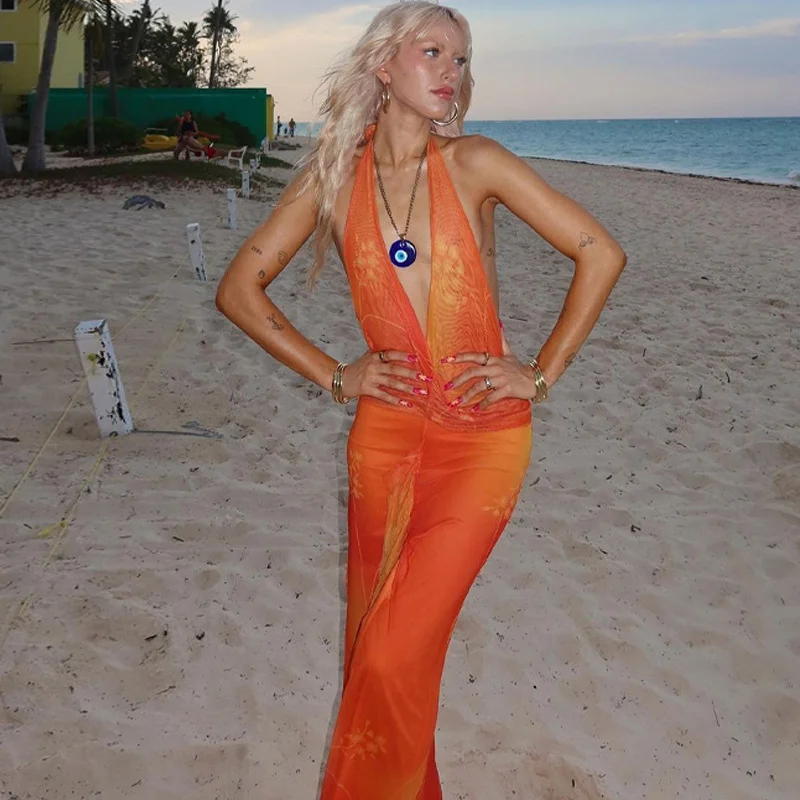 Sexy Dress for Party Beach Vocation Digital Printing Deep V Neck Halter Strap Backless Long Vestido Streetwear 2023 Summer
Sexy Dress for Party Beach Vocation Digital Printing Deep V Neck Halter Strap Backless Long Vestido Streetwear 2023 Summer