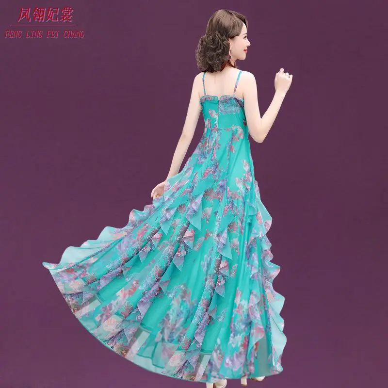 2023 Summer Chiffon Beach Midi Calf Dress Vintage Spaghetti Strap Sleeve Women Elegant Chic Casual A Line Slim Vestidos M454
2023 Summer Chiffon Beach Midi Calf Dress Vintage Spaghetti Strap Sleeve Women Elegant Chic Casual A Line Slim Vestidos M454