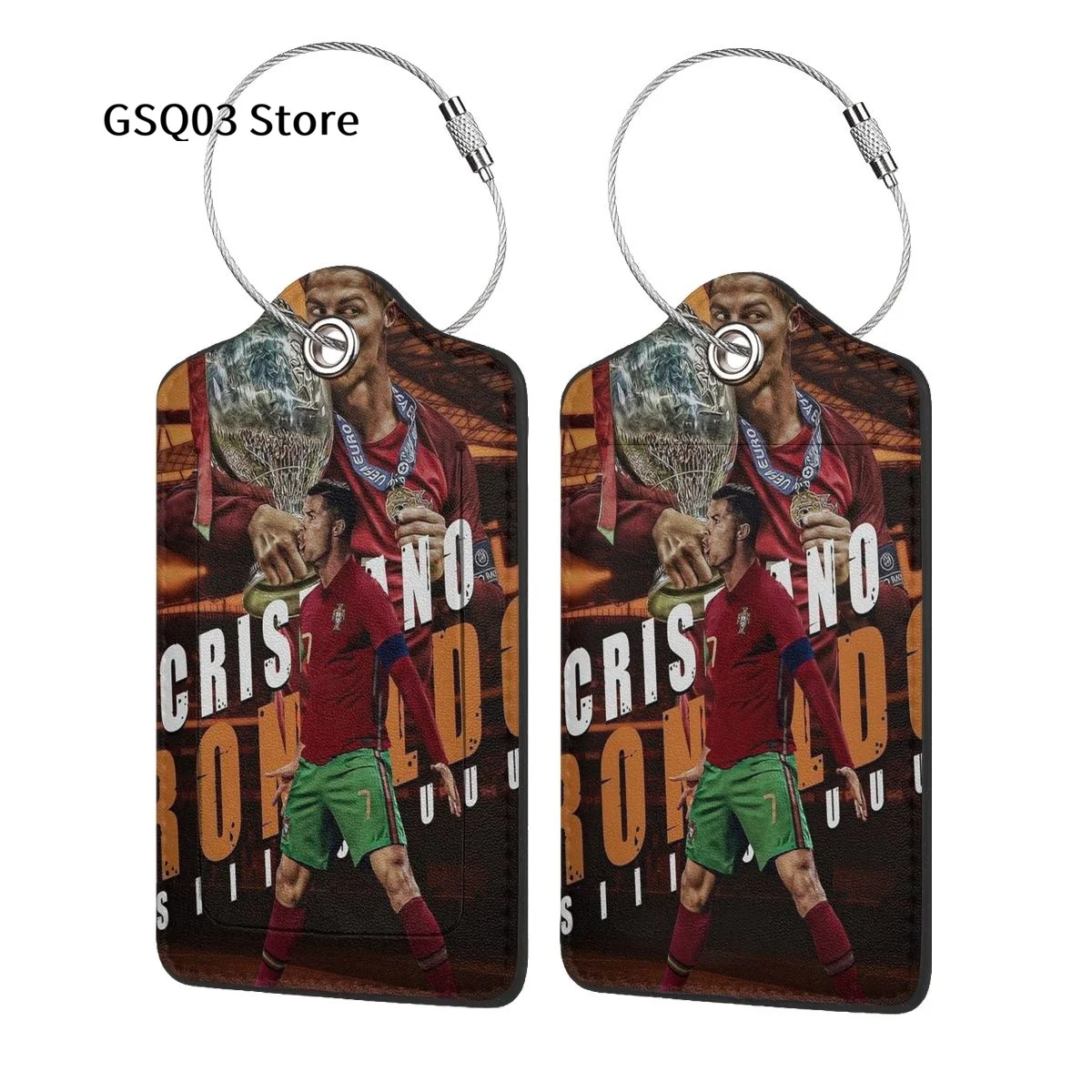 C-CR7 Ronaldo Luggage Tags for suitcases Abstract Leather Stainless Steel Loop Label Tag for Men Women Travel Bag Suitcase 1 PCS
C-CR7 Ronaldo Luggage Tags for suitcases Abstract Leather Stainless Steel Loop Label Tag for Men Women Travel Bag Suitcase 1 PCS