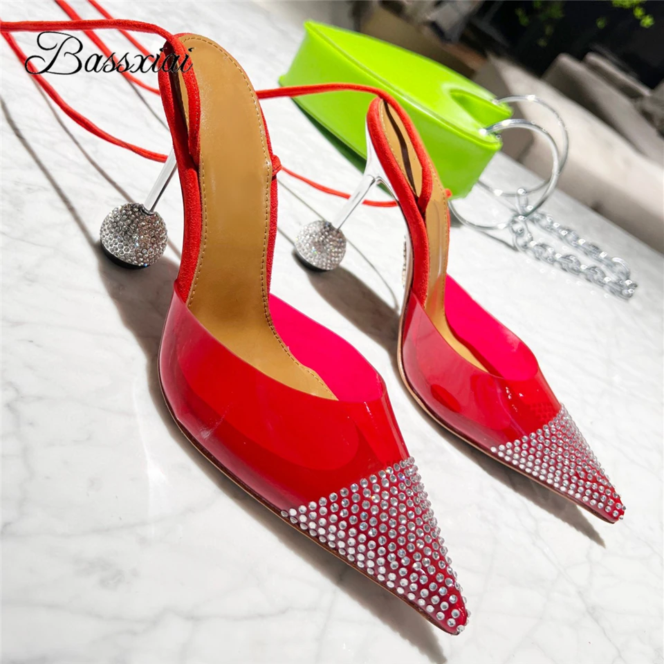 Diamond Crystal Pointed Toe Sandals Women Transparent PVC Ankle Wrap Rhinestone Strange Heel Summer Shoes For Girls
Diamond Crystal Pointed Toe Sandals Women Transparent PVC Ankle Wrap Rhinestone Strange Heel Summer Shoes For Girls