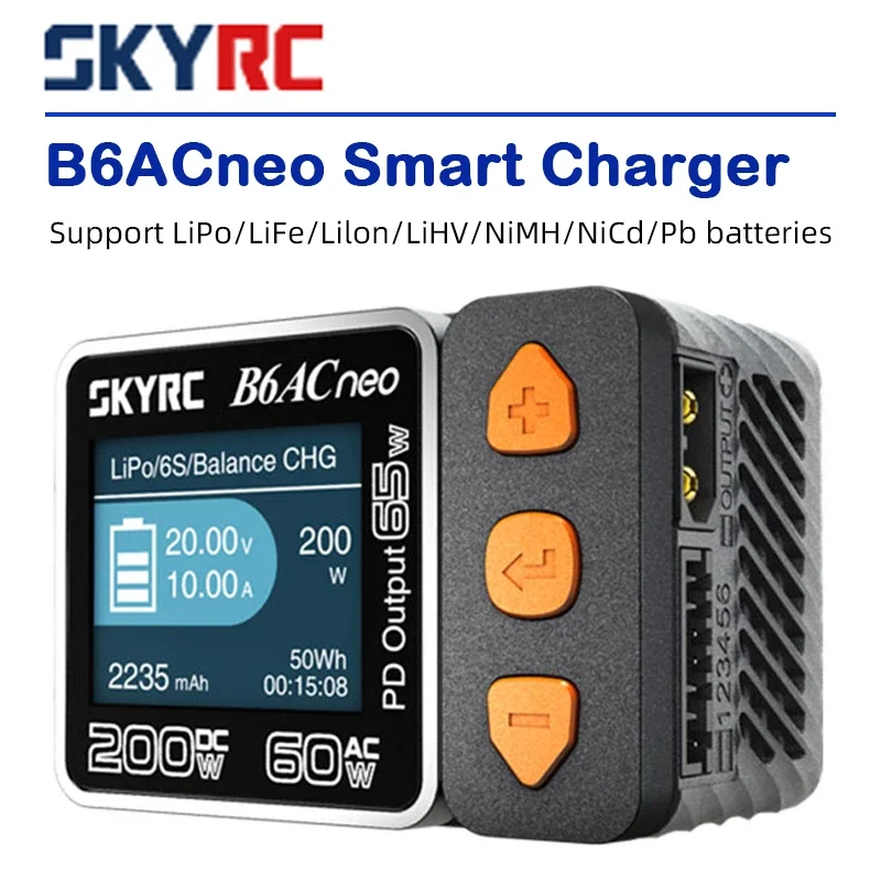 

2023 New SkyRC B6ACneo Smart Charger DC 200W AC 60W Battery Balance Charger B6AC neo Upgraded for b6ac v2 SK-100200