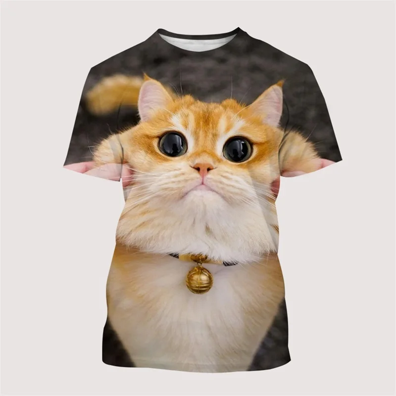 Cute Cat 3D Printing T-shirt For Men Popular Animal Pattern T Shirt Casual Short-sleeved Tops Summer Round Neck Oversized Tees
Cute Cat 3D Printing T-shirt For Men Popular Animal Pattern T Shirt Casual Short-sleeved Tops Summer Round Neck Oversized Tees