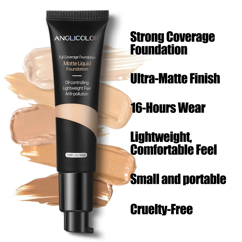 ANGLICOLOR Liquid Foundation Concealer Matte Foundation Liquid Oil Control Invisible Pore Silky Cream Foundation
ANGLICOLOR Liquid Foundation Concealer Matte Foundation Liquid Oil Control Invisible Pore Silky Cream Foundation