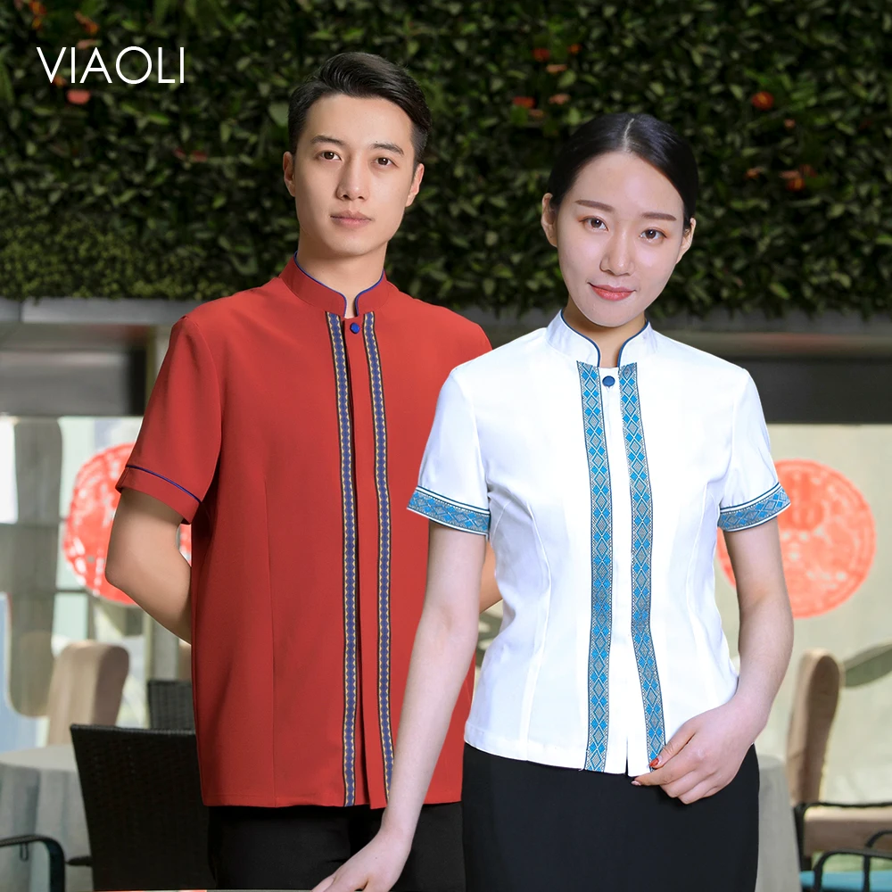 Overalls Coffee Salon Staff Supermarket Receptionist Beauty Salon Uniform Fashion Crisp Plus Size Men Women Tops Work Clothes
Overalls Coffee Salon Staff Supermarket Receptionist Beauty Salon Uniform Fashion Crisp Plus Size Men Women Tops Work Clothes