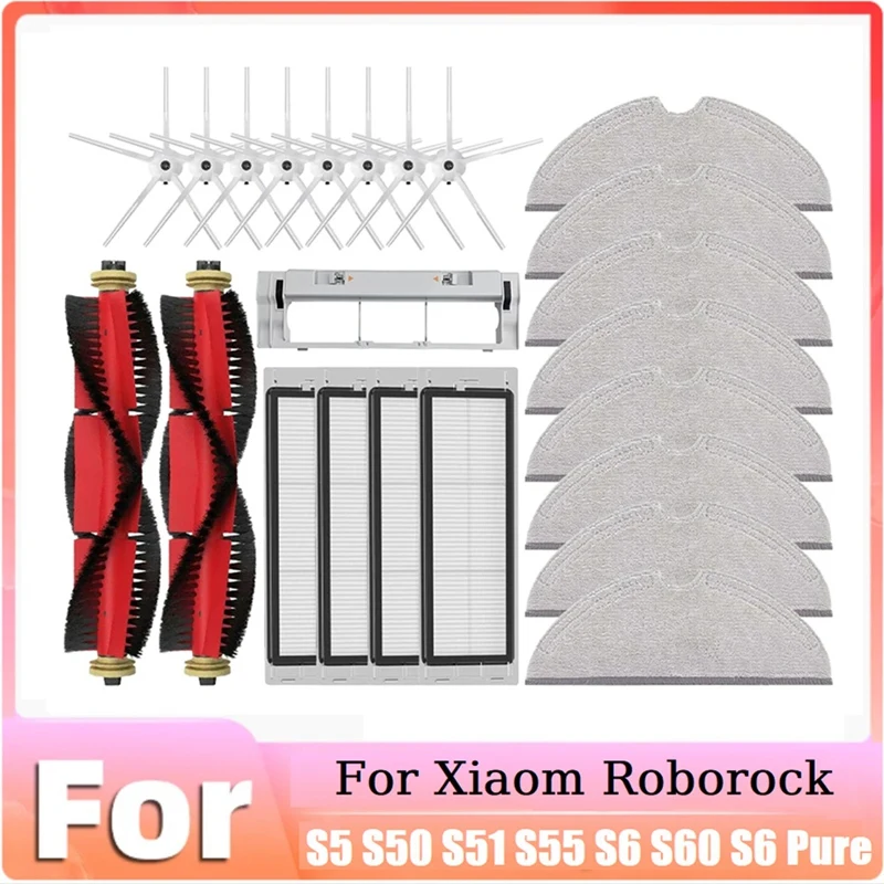 For Xiaomi Roborock S5 S50 S51 S55 S6 S60 S6 Pure Vacuum Cleaner Replace HEPA Filter Mop Cloth Side Main Brush Parts
For Xiaomi Roborock S5 S50 S51 S55 S6 S60 S6 Pure Vacuum Cleaner Replace HEPA Filter Mop Cloth Side Main Brush Parts