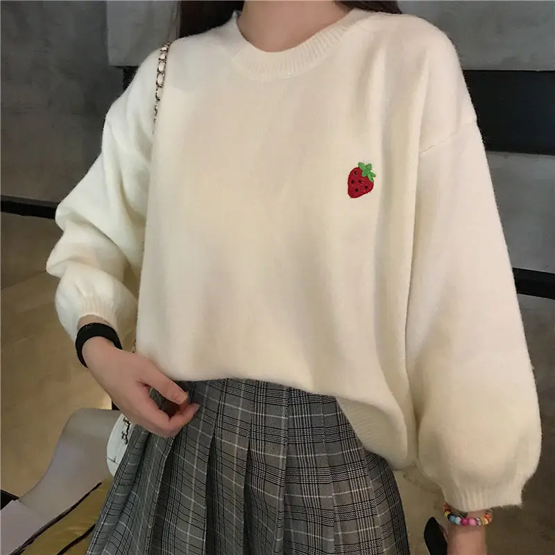 2021 Embroidery Candy Color Sweater Women New Clothes Loose Winter Autumn Pullover Sweaters Korean Style Female Streetwear
2021 Embroidery Candy Color Sweater Women New Clothes Loose Winter Autumn Pullover Sweaters Korean Style Female Streetwear