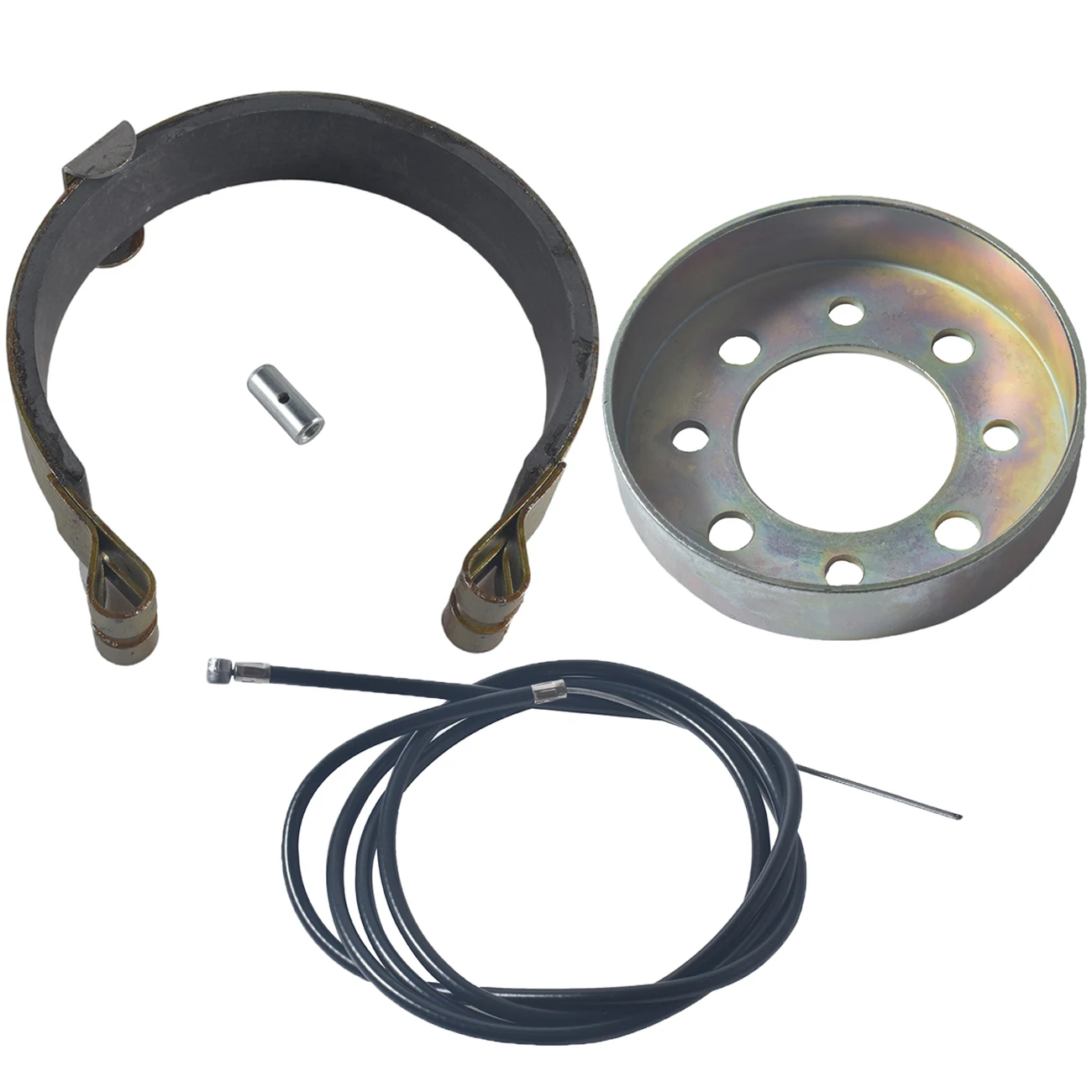 4" Band Brake With 4" Brake Drum 65" Brake Cable with Pin Kit For Go Kart Cart Yard Cart Mini Bike
4" Band Brake With 4" Brake Drum 65" Brake Cable with Pin Kit For Go Kart Cart Yard Cart Mini Bike