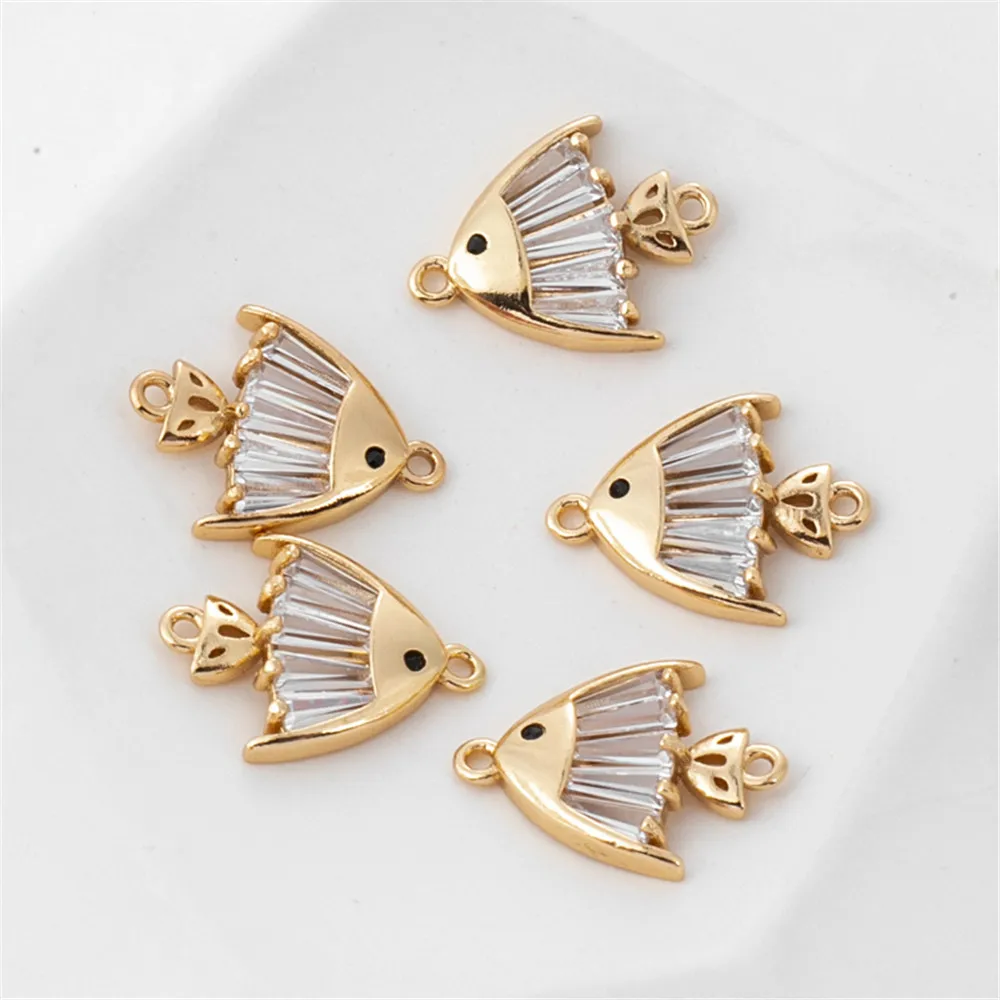 14k gold color 12 * 16mm set with zircon ladder square fish double hanging pendant diy jewelry bracelet ear pendant accessories
14k gold color 12 * 16mm set with zircon ladder square fish double hanging pendant diy jewelry bracelet ear pendant accessories