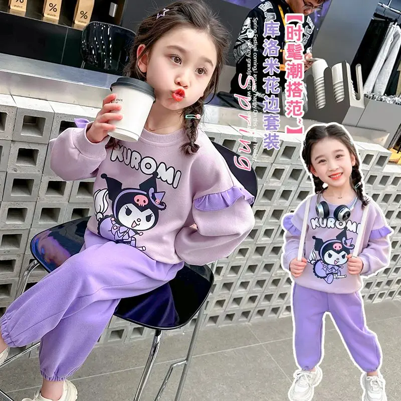 Kawaii Sanrio Kuromi Anime Children Spring Autumn Pure Cotton Sweatshirt Set Cartoon Girl Sweet Comfortable Casual Two Piece Set
Kawaii Sanrio Kuromi Anime Children Spring Autumn Pure Cotton Sweatshirt Set Cartoon Girl Sweet Comfortable Casual Two Piece Set