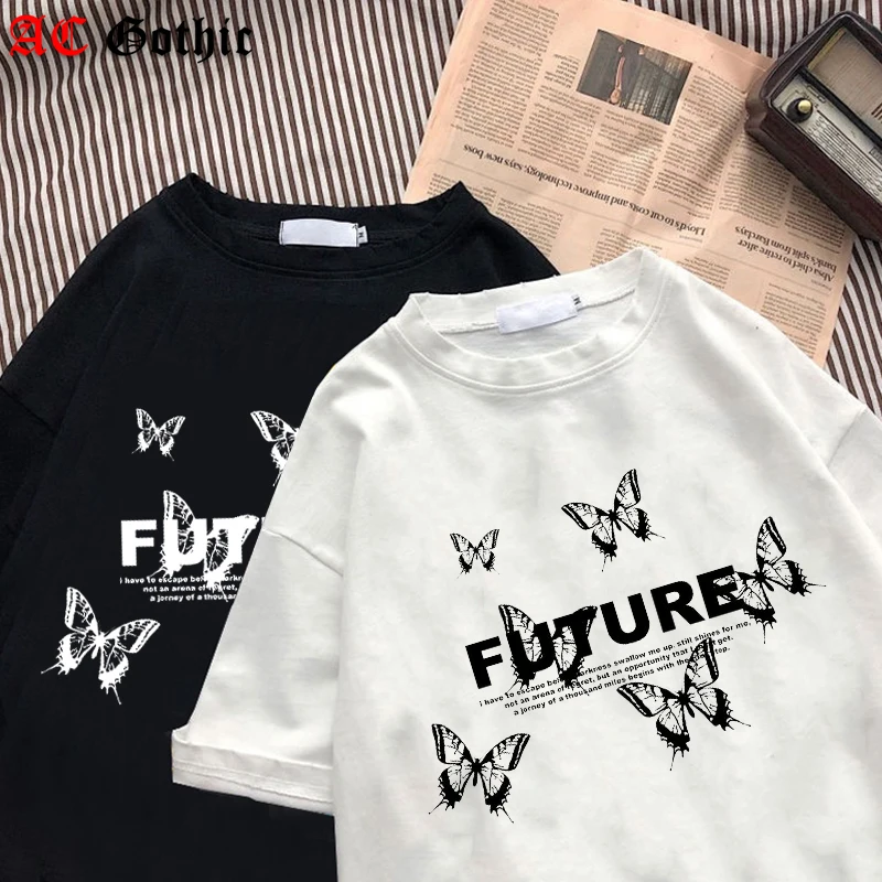 FUTURE Butterfly T Shirt y2k Harajuku High Street Fashion Casual Women Letter Print T-shirt Summer Short Sleeve Tees Clothes
FUTURE Butterfly T Shirt y2k Harajuku High Street Fashion Casual Women Letter Print T-shirt Summer Short Sleeve Tees Clothes