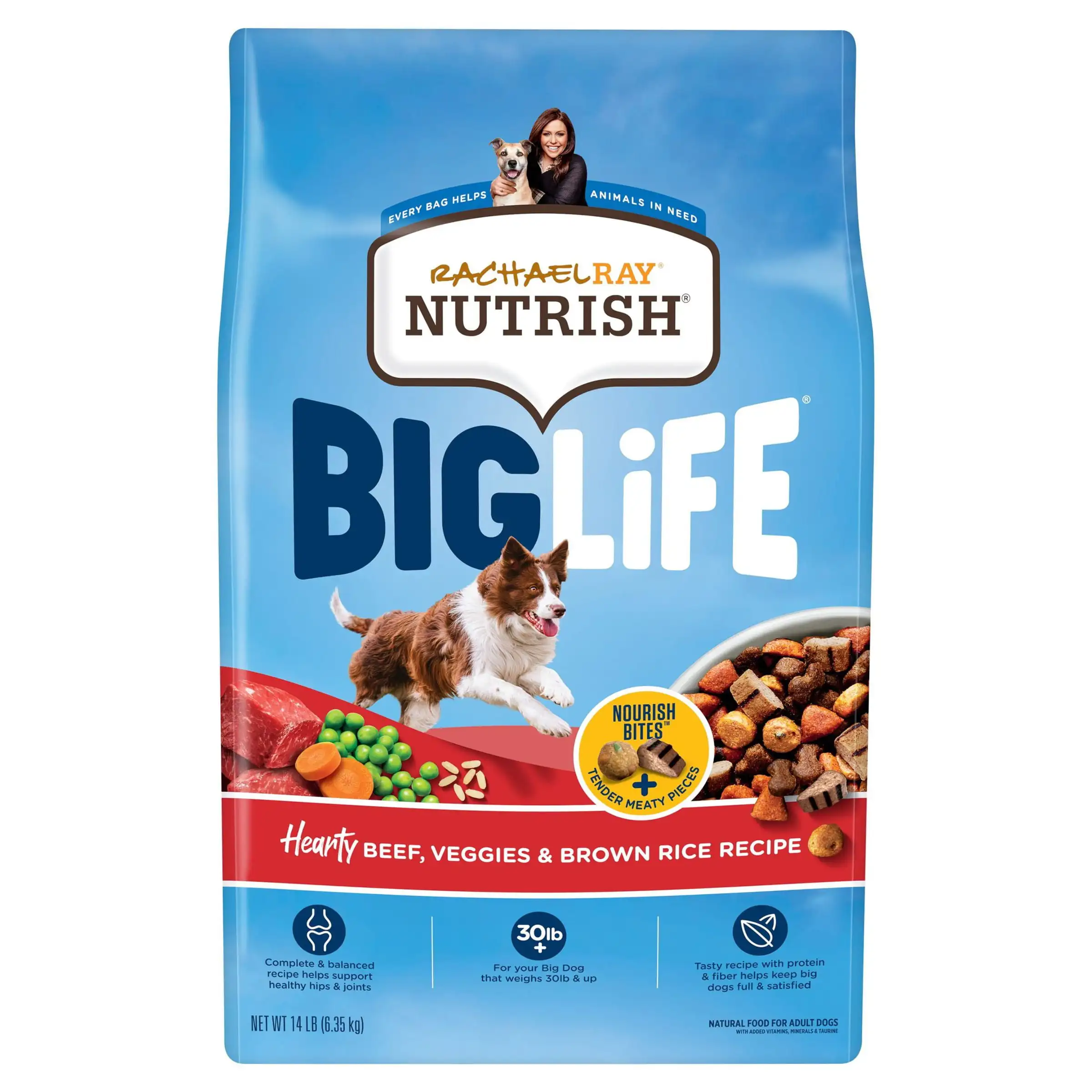 Корм для собак Rachael Ray Nutrish для больших собак, свежая говядина, овощи и коричневый рис, 14 фунтов в упаковке
Корм для собак Rachael Ray Nutrish для больших собак, свежая говядина, овощи и коричневый рис, 14 фунтов в упаковке