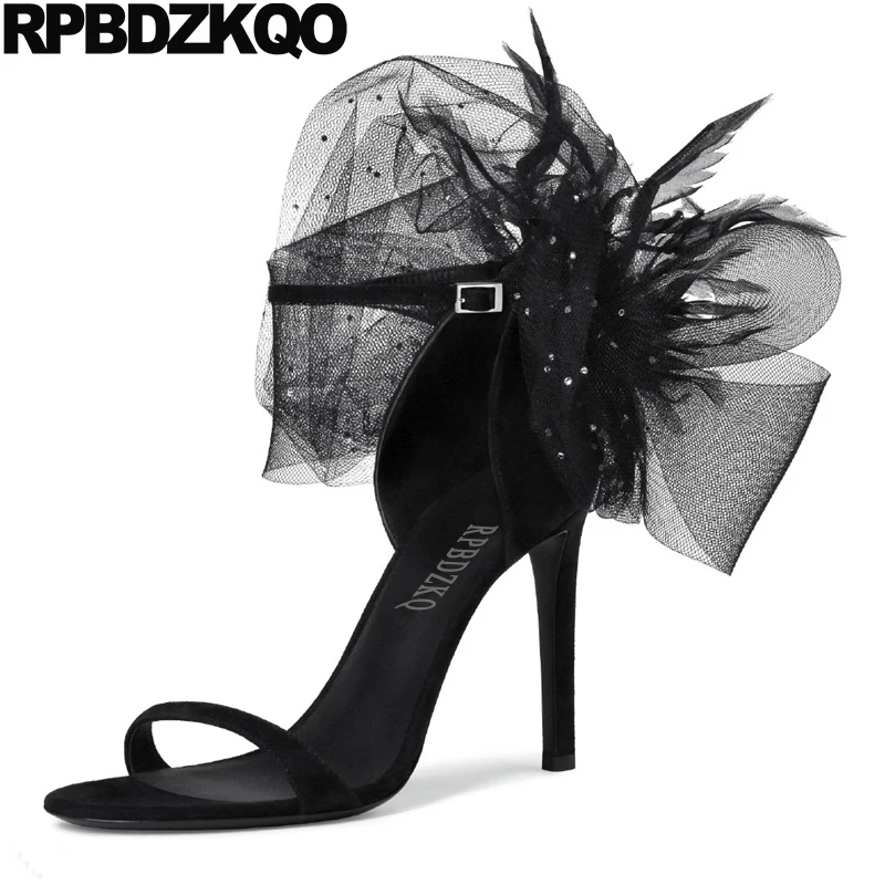 Women Suede High Heels Sexy Runway Nice Open Toe Stiletto Lace Shoes Flower Applique Feather Pumps Ankle Strap Sheepskin Sandals
Women Suede High Heels Sexy Runway Nice Open Toe Stiletto Lace Shoes Flower Applique Feather Pumps Ankle Strap Sheepskin Sandals
