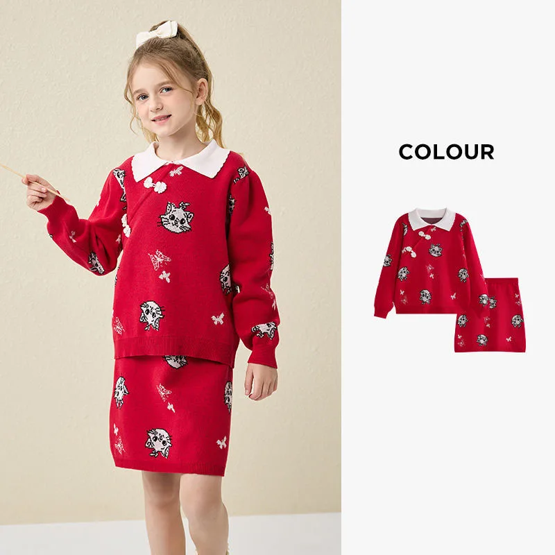 Disney The AristoCats Cartoon Suit Two Piece Set Pullover Long Sleeve Sweater Short Skirt 2PCS Without Hood Children Clothing
Disney The AristoCats Cartoon Suit Two Piece Set Pullover Long Sleeve Sweater Short Skirt 2PCS Without Hood Children Clothing