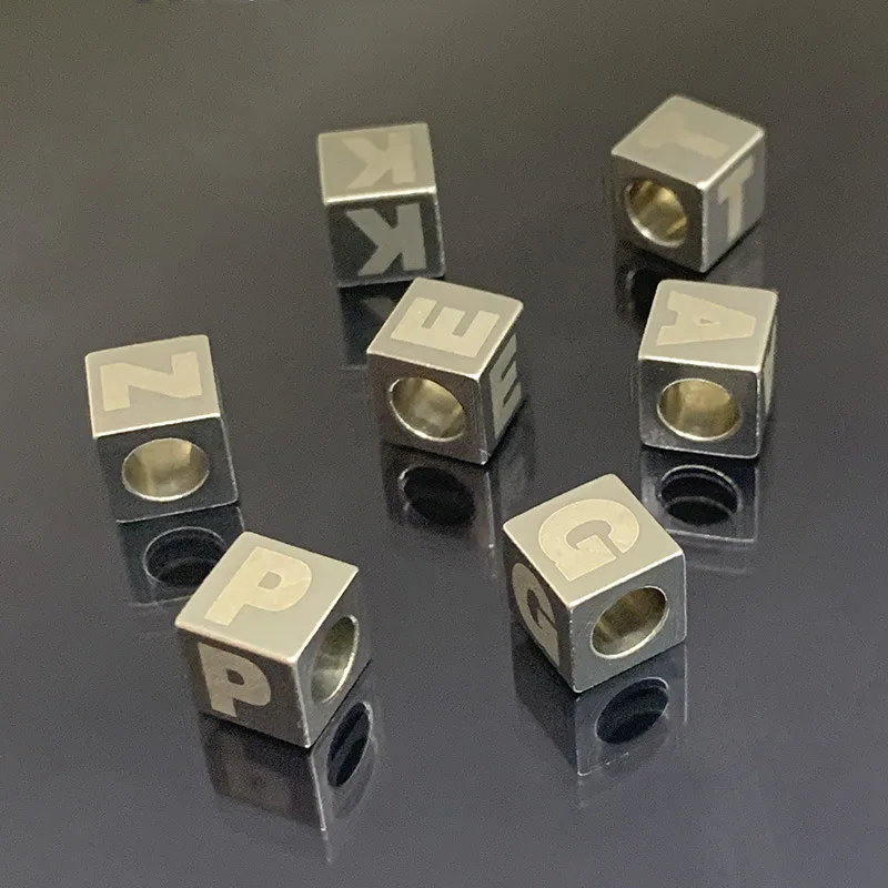 Jewelry Making Supplies High Quality Stainless Steel Big Hole Cube Square Letter Loose Beads for DIY Women Bracelet Necklace
Jewelry Making Supplies High Quality Stainless Steel Big Hole Cube Square Letter Loose Beads for DIY Women Bracelet Necklace