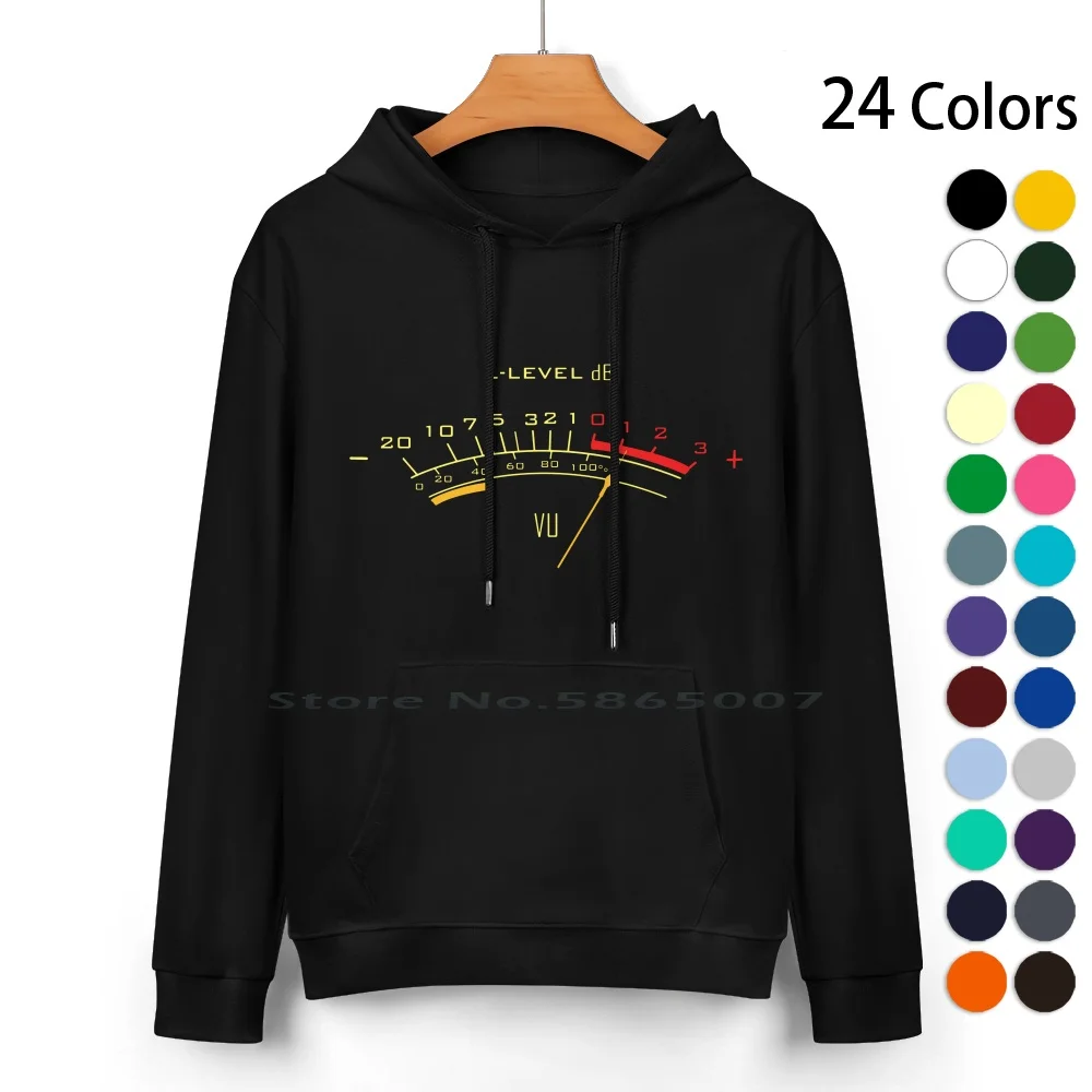 

Vu Meter Pure Cotton Hoodie Sweater 24 Colors Vu Meter Sound Engineers Technicians Hi Fi Lovers 100% Cotton Hooded Sweatshirt