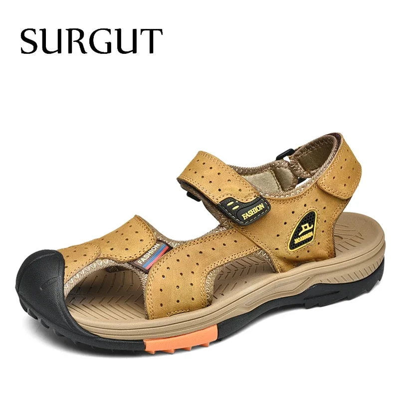 SURGUT New Brand Summer Men's Sandals Leather Men Roman Beach Sandals Brand Men Shoes Flip Flops Slippers Sneakers Summer Shoes
SURGUT New Brand Summer Men's Sandals Leather Men Roman Beach Sandals Brand Men Shoes Flip Flops Slippers Sneakers Summer Shoes