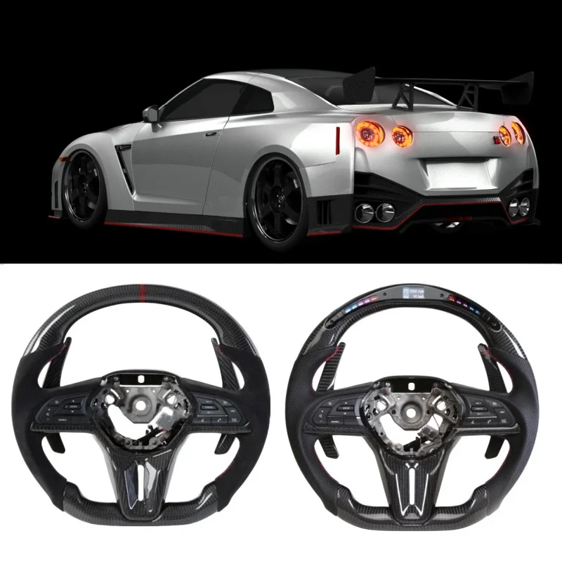 Led Display Steering Wheel with Buttons For Nissan GT-R GTR R35 2017+ LED Carbon Fiber Steering Wheel Replacement Accessories
Led Display Steering Wheel with Buttons For Nissan GT-R GTR R35 2017+ LED Carbon Fiber Steering Wheel Replacement Accessories