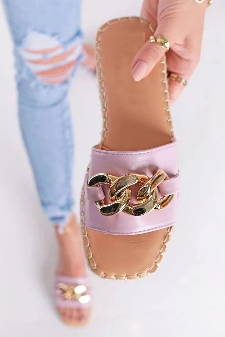 Large Size Sandals Gold Buckle Hemp Rope Sole Women Shoes New Chain Beach Fashionable Home Ms Slippers
Large Size Sandals Gold Buckle Hemp Rope Sole Women Shoes New Chain Beach Fashionable Home Ms Slippers