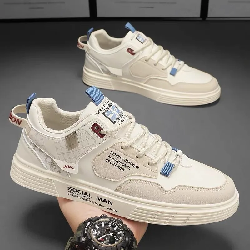 Men's Sneakers Fashion PU Leather Casual Shoe Light Comfort Walking Shoes for Men Lace Up Vulcanized Shoes Flats Tenis Masculino
Men's Sneakers Fashion PU Leather Casual Shoe Light Comfort Walking Shoes for Men Lace Up Vulcanized Shoes Flats Tenis Masculino