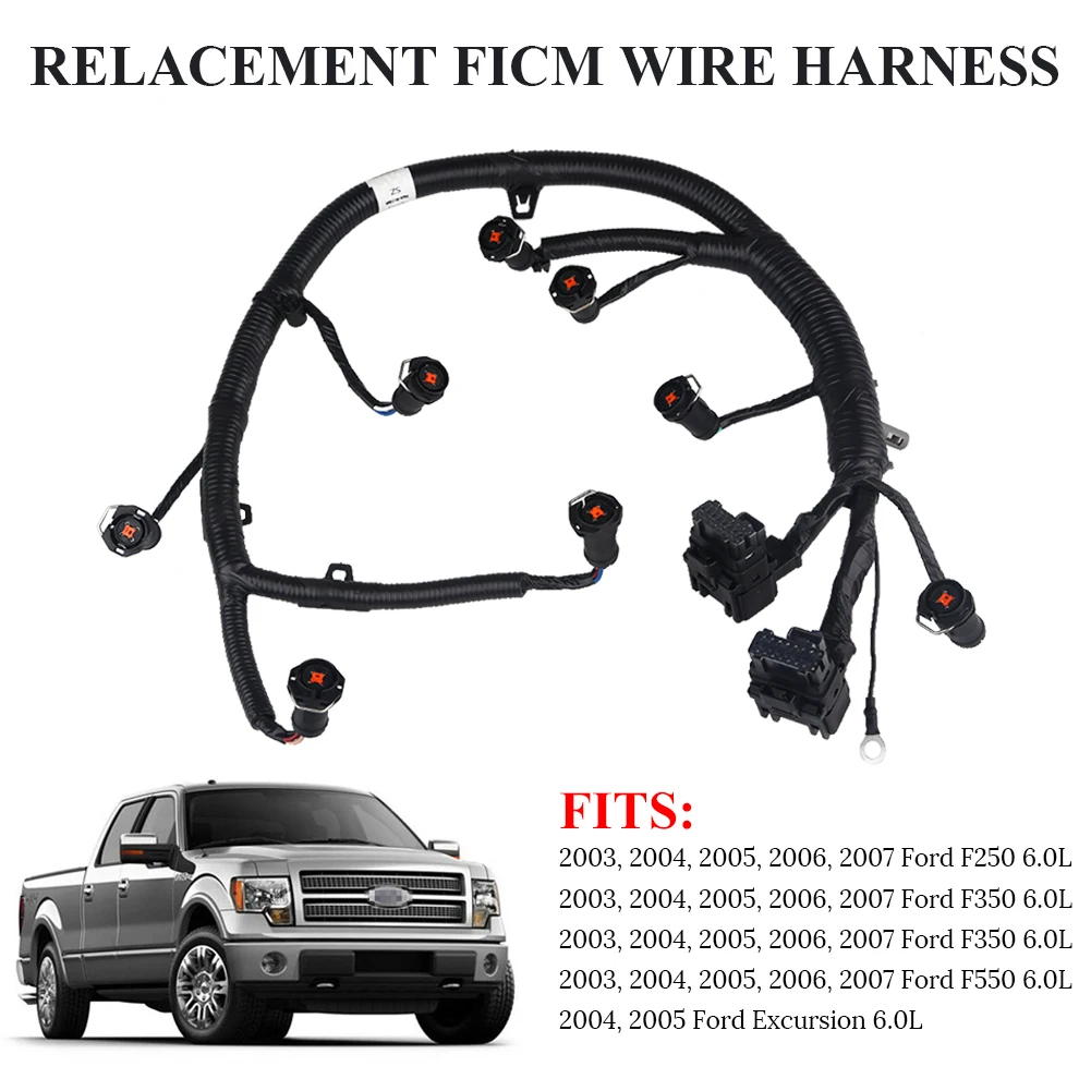 For FICM Fuel Injector Engine Complete Wire Harness Ford F250 F350 F450 F550 Excursion Powerstroke 6.0L Diesel 2004-2007
For FICM Fuel Injector Engine Complete Wire Harness Ford F250 F350 F450 F550 Excursion Powerstroke 6.0L Diesel 2004-2007