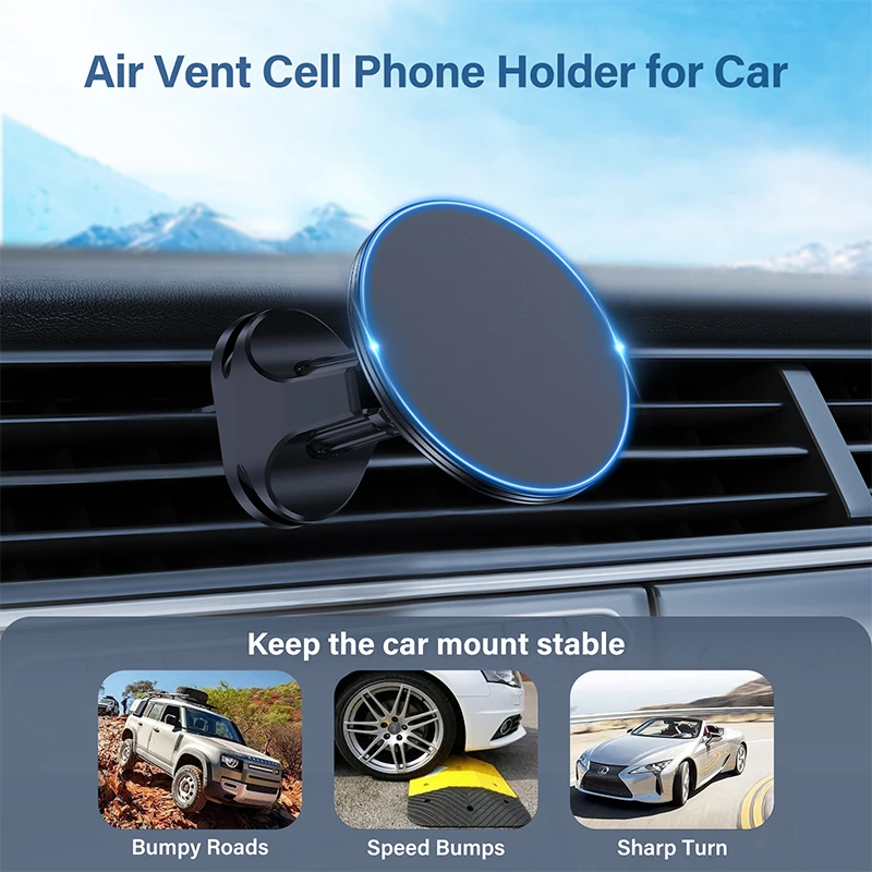 

Rotatable Magnetic Car Phone Holder Magnet Mount Mobile CellPhone Stand Air Vent Clip Cellphone Holder For iPhone Samsung Xiaomi
