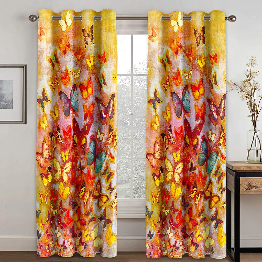 3D Printed Pink Bule Colorful Butterfly Shading Blackout 50% Window Curtain for the Living Room Bedroom Decoration with 12 Hooks
3D Printed Pink Bule Colorful Butterfly Shading Blackout 50% Window Curtain for the Living Room Bedroom Decoration with 12 Hooks