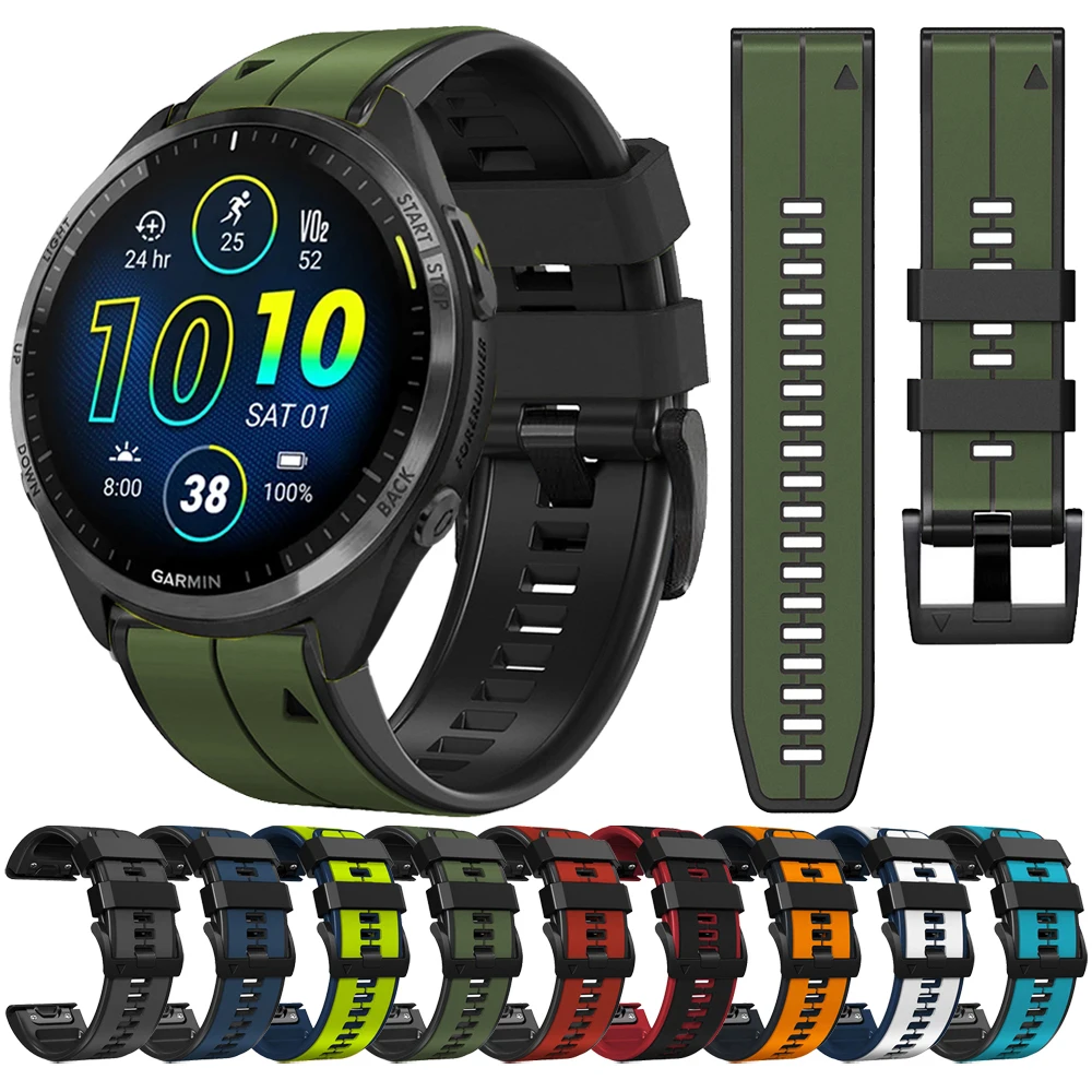 Compatible with Garmin Forerunner 965 955 945 935 Quick Fit 22mm Watch Band, Silicone Strap For Garmin MARQ / Descent G1 Solar
Compatible with Garmin Forerunner 965 955 945 935 Quick Fit 22mm Watch Band, Silicone Strap For Garmin MARQ / Descent G1 Solar