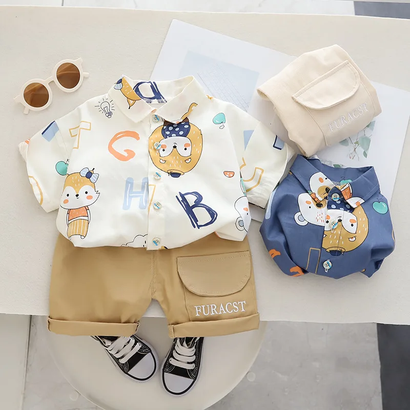 Boys' Summer Clothes, New Baby Short Sleeve Shirt Set, Handsome and Breathable, Thin Half Sleeve T-shirt, Summer Dress
Boys' Summer Clothes, New Baby Short Sleeve Shirt Set, Handsome and Breathable, Thin Half Sleeve T-shirt, Summer Dress