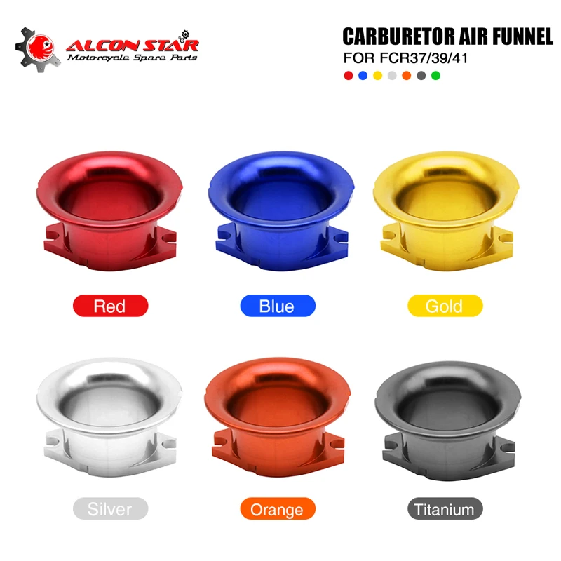 Alconstar Velocity stack FCR air filter Carburetor FCR37/39/41mm Repair Parts Trumpet air filter CNC Aluminum Wind Horn Cup
Alconstar Velocity stack FCR air filter Carburetor FCR37/39/41mm Repair Parts Trumpet air filter CNC Aluminum Wind Horn Cup