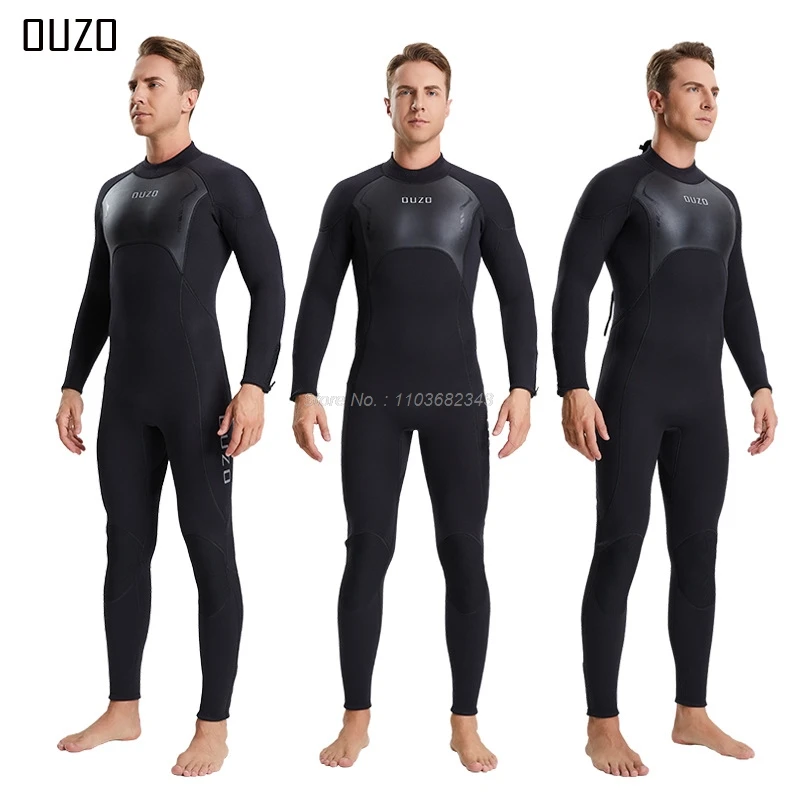 

3MM Neoprene Wetsuit Men Scuba Diving Full Suit Spearfishing Swimwear Snorkeling Surfing One Piece Set Winter Keep Warm Swimsuit