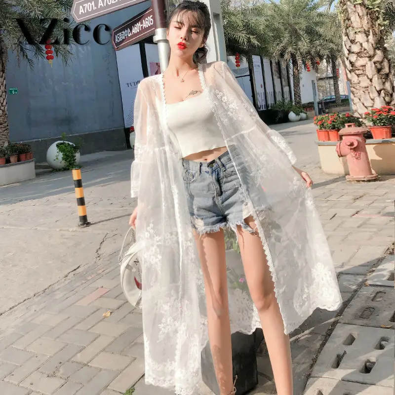Women Jackets Summer Stylish Open Stitch Sun Protection Lace Long Comfort Thin White Embroidery Draped Long Sleeve Female Baggy
Women Jackets Summer Stylish Open Stitch Sun Protection Lace Long Comfort Thin White Embroidery Draped Long Sleeve Female Baggy