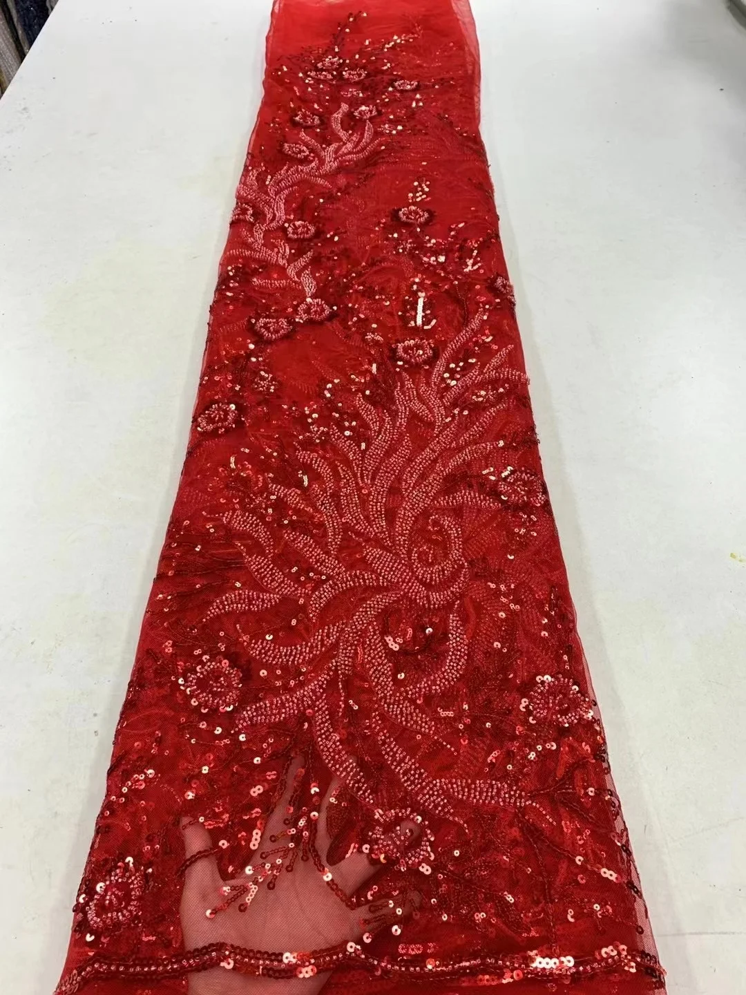RED African Lace Fabric 2023 High Quality French Mesh Lace Fabric Nigerian Tulle Sequins Beads Lace Fabric For Party Dress
RED African Lace Fabric 2023 High Quality French Mesh Lace Fabric Nigerian Tulle Sequins Beads Lace Fabric For Party Dress
