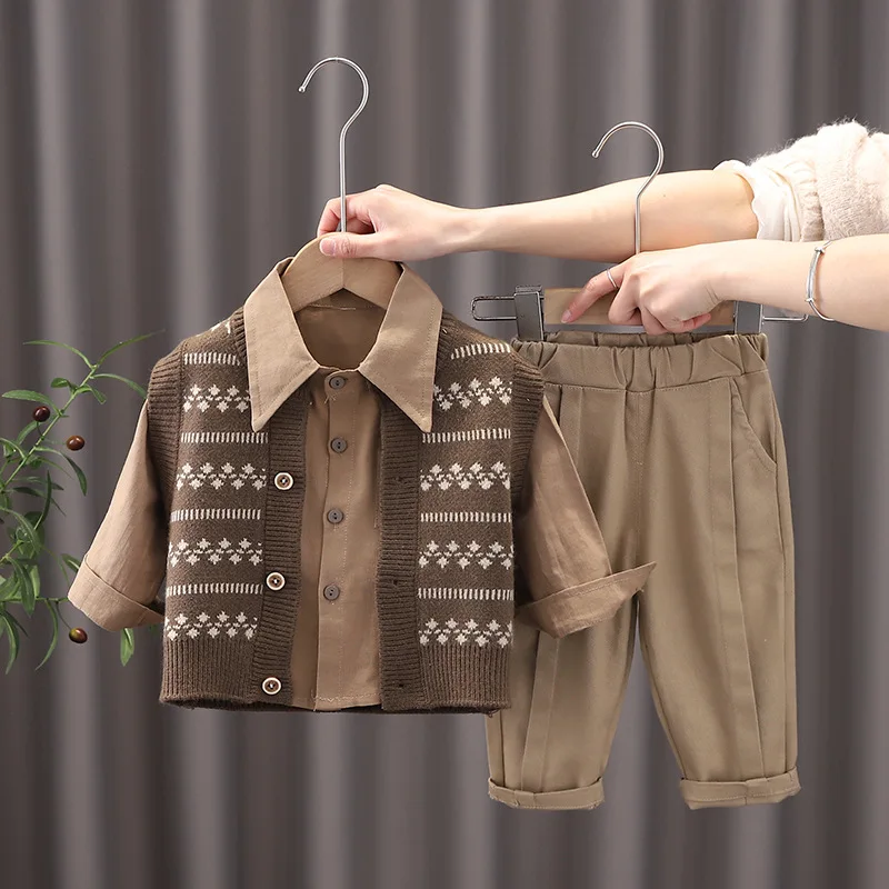 Sweater Vest Children's Trendy Suit Autumn Boys and Girls Three-Piece Suit Kids Clothes Girls Boy Clothes Kids Clothes Boys
Sweater Vest Children's Trendy Suit Autumn Boys and Girls Three-Piece Suit Kids Clothes Girls Boy Clothes Kids Clothes Boys
