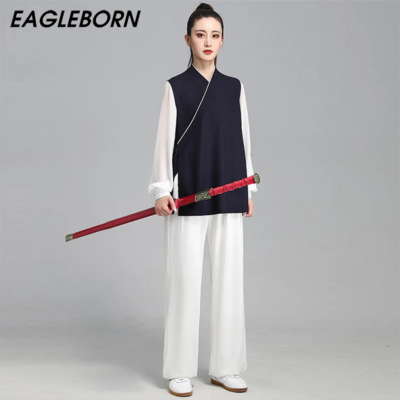 Summer Kung Fu Tai Chi Uniforms Chinese Dress Set for Women Tang Suit Hanfu Men Tai Chi Clothing Traditional Chinese Design Set 
Summer Kung Fu Tai Chi Uniforms Chinese Dress Set for Women Tang Suit Hanfu Men Tai Chi Clothing Traditional Chinese Design Set