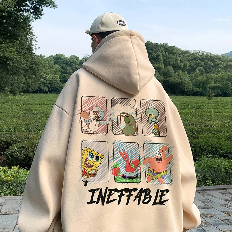 Nice Looks Spongebob Squarepants Patrick Star Cartoon Sweater Thin or Thickened Fleeced Loose Soft Touch Hooded Sweatshirt
Nice Looks Spongebob Squarepants Patrick Star Cartoon Sweater Thin or Thickened Fleeced Loose Soft Touch Hooded Sweatshirt