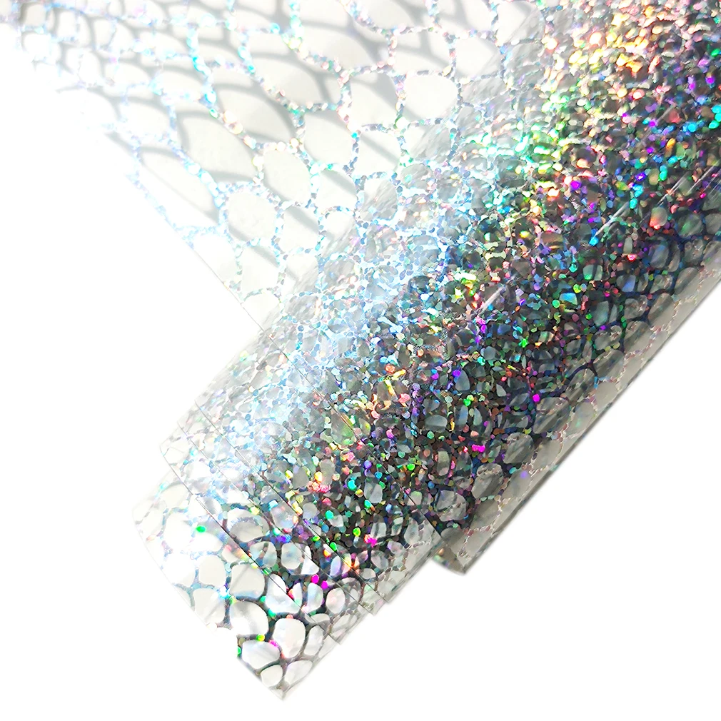 Holographic Transparent Snake pattern faux leather sheet Laser iridescent PVC Vinyl Fabric for bows waterproof bag DIY Handcraft
Holographic Transparent Snake pattern faux leather sheet Laser iridescent PVC Vinyl Fabric for bows waterproof bag DIY Handcraft