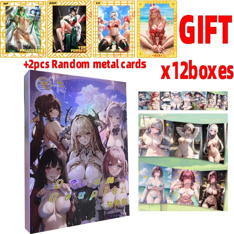 

Wholesale 12boxes Goddess Story Collection Cards Sexy Girl Waifu Metal Cards Feast Booster Box Tcg Toys And Hobbies Gift