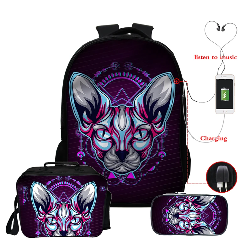 Sphynx Cat Print School Backpack Bag Children School Backpack Student School Bag Usb Charging Bookbag Boys Girls Daypack Mochila
Sphynx Cat Print School Backpack Bag Children School Backpack Student School Bag Usb Charging Bookbag Boys Girls Daypack Mochila