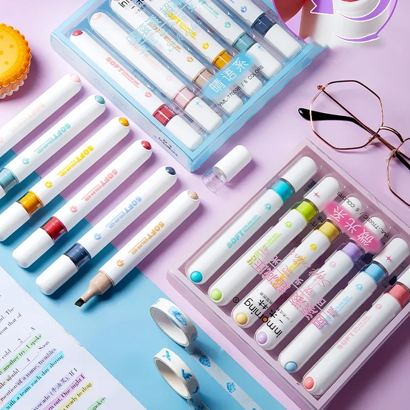 Decompression Fluorescent Pen Macaron Colored Pen for Students Soft Headed Marker Planner Handbook Highlighters School Supplies
Decompression Fluorescent Pen Macaron Colored Pen for Students Soft Headed Marker Planner Handbook Highlighters School Supplies