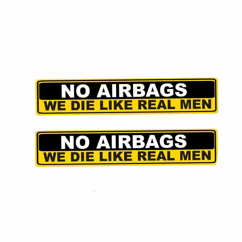 16cm*3cm Car Sticker Warning NO AIRBAGS WE DIE LIKE REAL MEN Automobiles Motorcycle Exterior Accessories PVC Decals
16cm*3cm Car Sticker Warning NO AIRBAGS WE DIE LIKE REAL MEN Automobiles Motorcycle Exterior Accessories PVC Decals