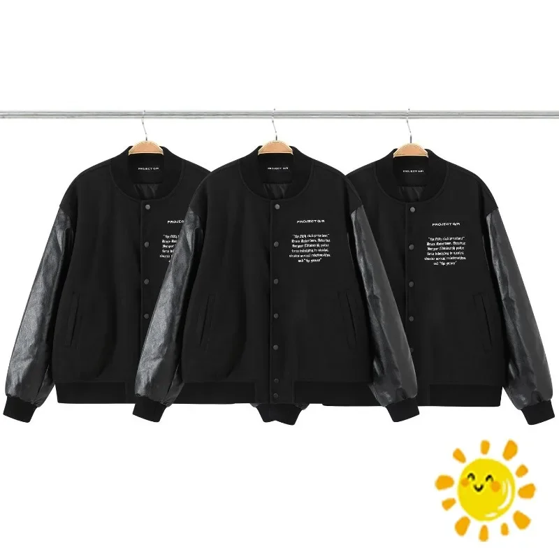 Top Version Black Grailz Woolen Fabric Patch Baseball Jackets Men Women Jacket Coat
Top Version Black Grailz Woolen Fabric Patch Baseball Jackets Men Women Jacket Coat