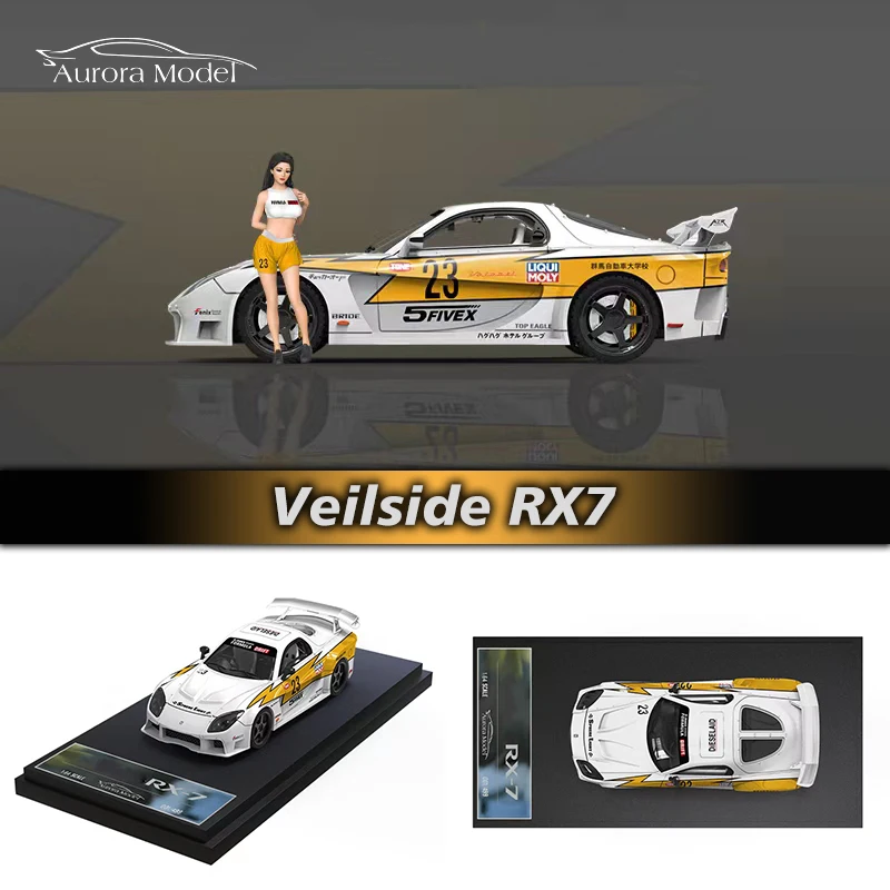 

PreSale Aurora 1:64 Veilside RX7 Advan Flash Diecast Diorama Car Model Collection Miniature Carros Toys TM TimeMicro