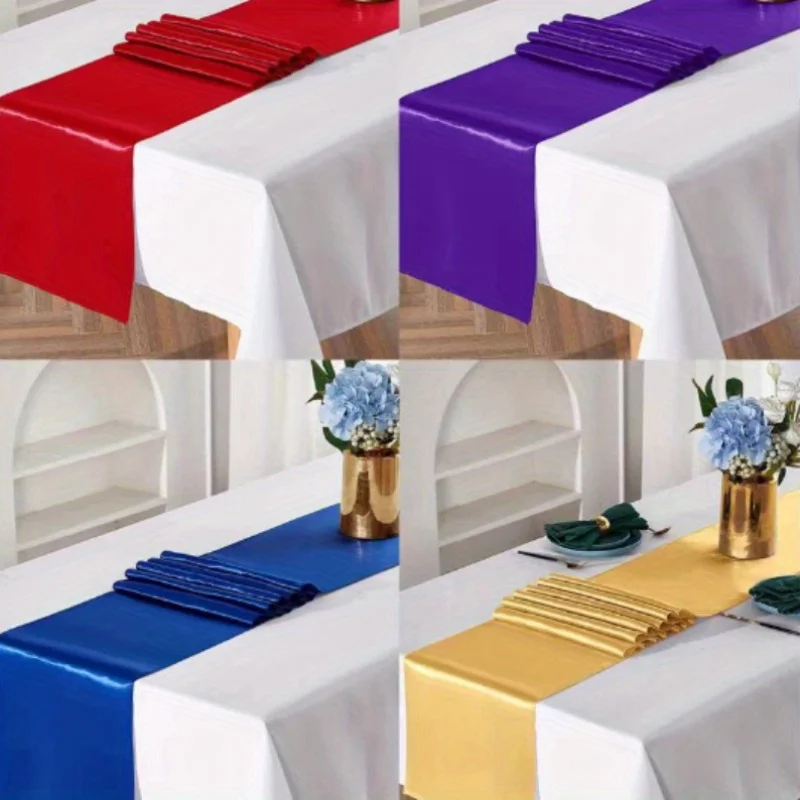 1 pc Satin Table Runner Wedding Banquet Party Supply Christmas Table Cloth Home Modern Coffee Dining Luxury Table Decoration
1 pc Satin Table Runner Wedding Banquet Party Supply Christmas Table Cloth Home Modern Coffee Dining Luxury Table Decoration