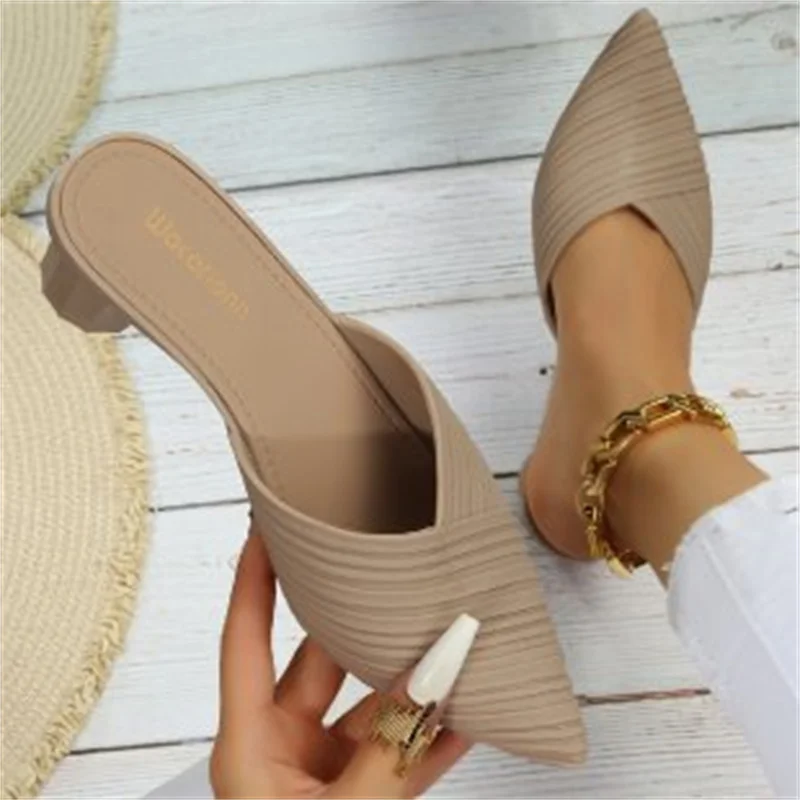 2024 новый дизайн, элегантная женская обувь с острым носком на высоком каблуке в необычном стиле, летняя Уличная Повседневная обувь для женщин
2024 новый дизайн, элегантная женская обувь с острым носком на высоком каблуке в необычном стиле, летняя Уличная Повседневная обувь для женщин