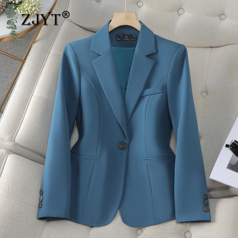 ZJYT Spring One Button Blue Blazers Mujer Women Office Work Jacket Coat Plus Size 2024 Korean Fashion Casual Daily Veste Femme
ZJYT Spring One Button Blue Blazers Mujer Women Office Work Jacket Coat Plus Size 2024 Korean Fashion Casual Daily Veste Femme