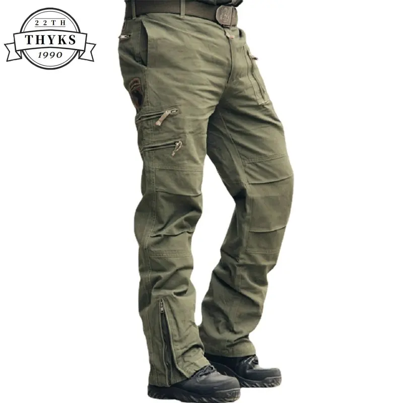 Men Tactical Pants Cotton Wear-resistant Multi Pocket Straight Leg Army Military Cargo Pants Vintage Causal Loose Black Trousers
Men Tactical Pants Cotton Wear-resistant Multi Pocket Straight Leg Army Military Cargo Pants Vintage Causal Loose Black Trousers