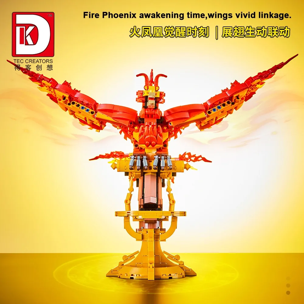 938PCS Creative Magic Movie Fire Phoenix Building Blocks Chinese Fly Divine Beast Animal Bird Model Bricks Assemble Toy Kid Gift 938PCS Creative Magic Movie Fire Phoenix Building Blocks Chinese Fly Divine Beast Animal Bird Model Bricks Assemble Toy Kid Gift