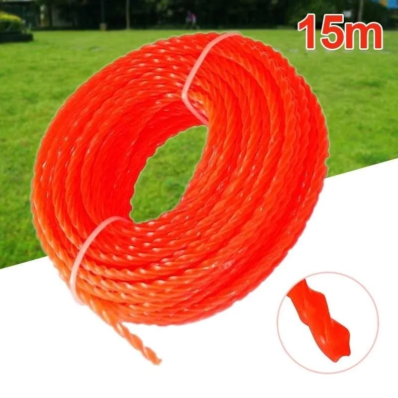 LUSQI 15m 2.4/2.7/3.0mm trimmer line Nylon Spiral Mowing Rope for Garden Crafts Suitable For Gasoline Lawn Mower Accessories
LUSQI 15m 2.4/2.7/3.0mm trimmer line Nylon Spiral Mowing Rope for Garden Crafts Suitable For Gasoline Lawn Mower Accessories