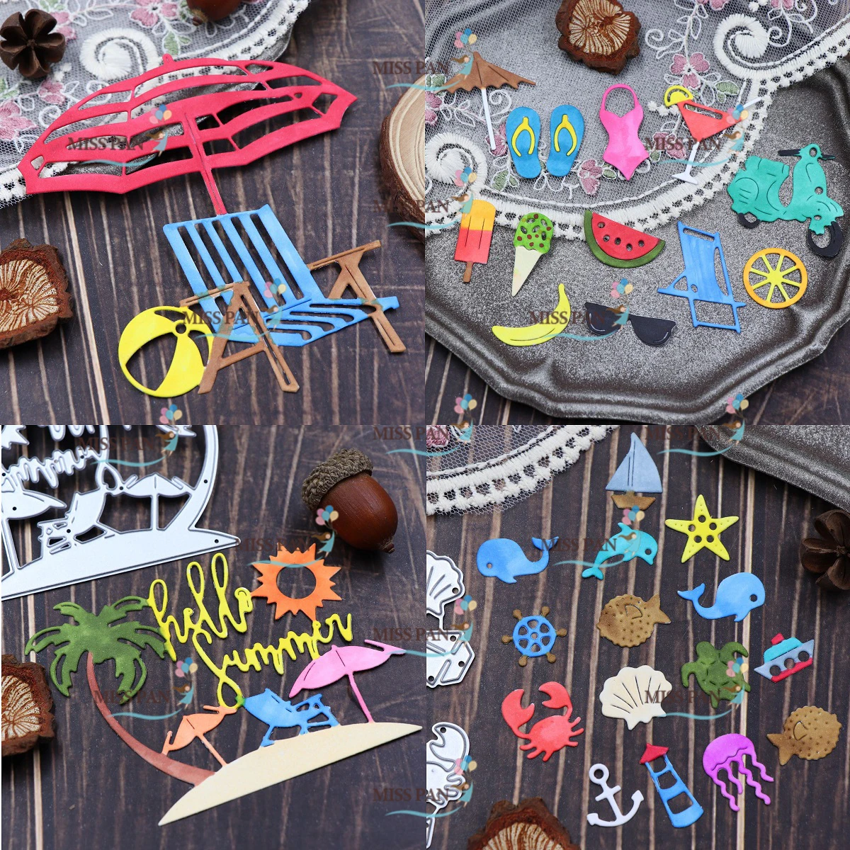 Summer Beach Relaxation and Marine Life Metal Cutting Dies Embossing Stencils for DIY Scrapbooking Photo Album
Summer Beach Relaxation and Marine Life Metal Cutting Dies Embossing Stencils for DIY Scrapbooking Photo Album