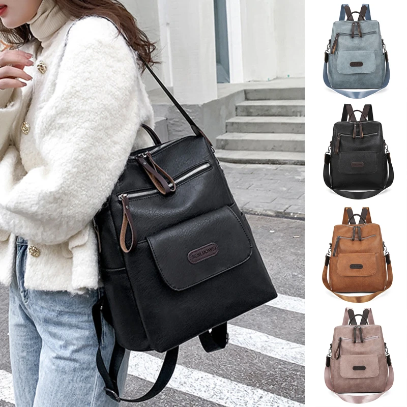New Shoulder Bag Fashion Large Capacity Handbag Ladies Simple Solid Colour Zip Backpack Retro Commuter Bag
New Shoulder Bag Fashion Large Capacity Handbag Ladies Simple Solid Colour Zip Backpack Retro Commuter Bag